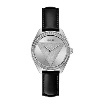 Ceas damă guess w0884l3, curea din piele, negru