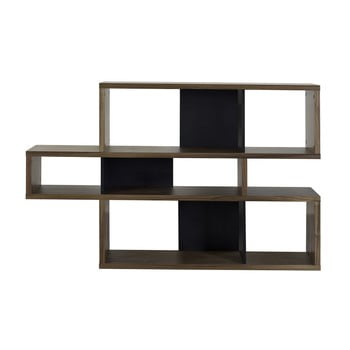 Bibliotecă temahome london 001 walnut, negru