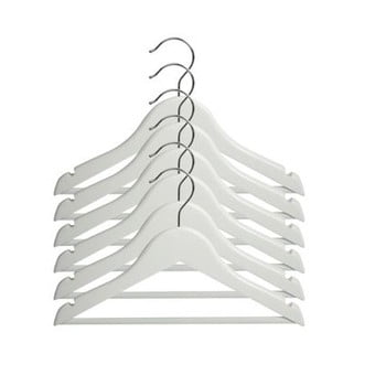 Set 6 umerașe pentru copii jocca children, alb