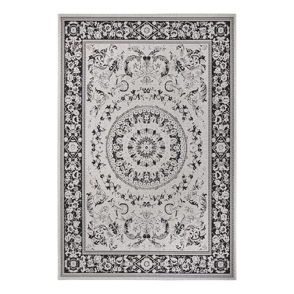 Černo-béžový venkovní koberec Ragami Prague, 120 x 170 cm