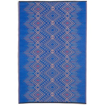 Covor reversibil potrivit pentru exterior, din plastic reciclat fab hab jodhpur multi blue, 120 x 180 cm, albastru