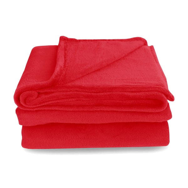 Červená deka z mikrovlákna DecoKing Mic, 70 x 150 cm