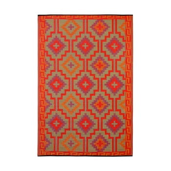 Covor reversibil pentru exterior din plastic reciclat fab hab lhasa orange & violet, 120 x 180 cm, violet - portocaliu