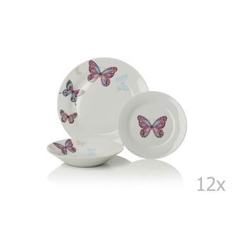 Set veselă din porțelan sabichi mariposa, 12 buc.