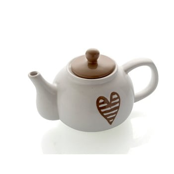 Ceainic din ceramică brandani heartbeat, gri