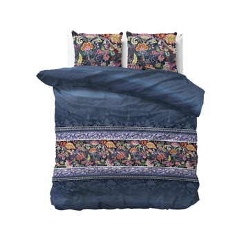 Lenjerie pentru pat dublu sleeptime paisley, 200 x 220 cm, albastru