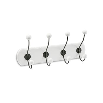 Cuier de perete cu 4 cârlige versa coat hooks, alb negru