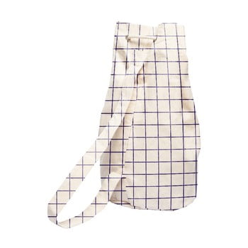 Sac textil linen simple squares, 43 x 43 cm