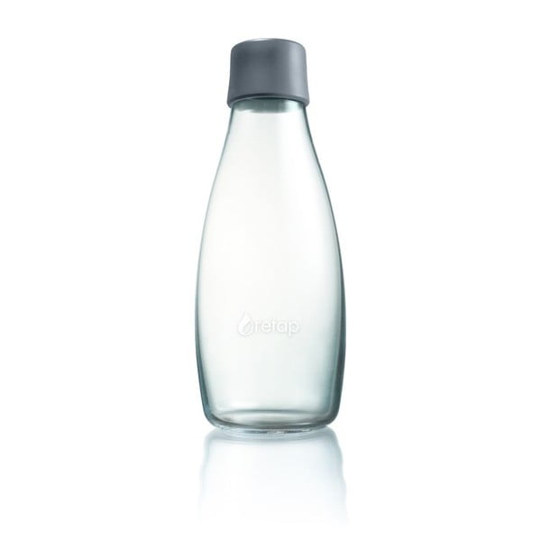 Šedá skleněná lahev ReTap s doživotní zárukou, 500 ml
