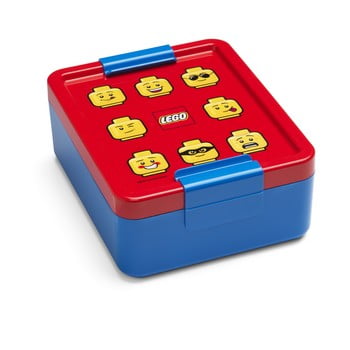 Cutie pentru gustare cu capac roşu lego® iconic, albastru