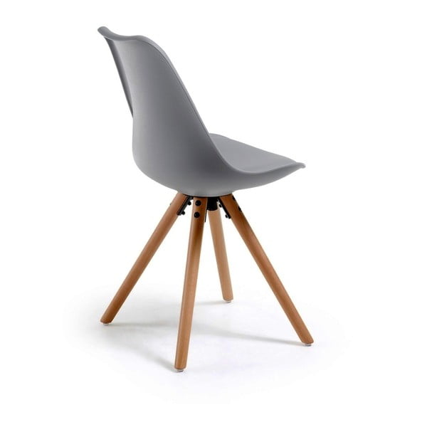 Šedá židle s bukovými nohami loomi.design Lumos