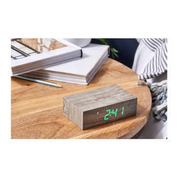 Ceas deșteptător cu led gingko flip click, gri