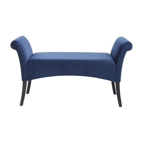 Modrá sametová lavice Kare Design Motley