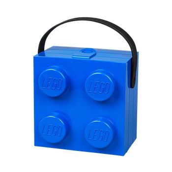 Cutie depozitare LEGO® cu mâner, albastru imagine