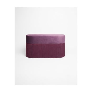 Puf cu husă din catifea Velvet Atelier L, mov