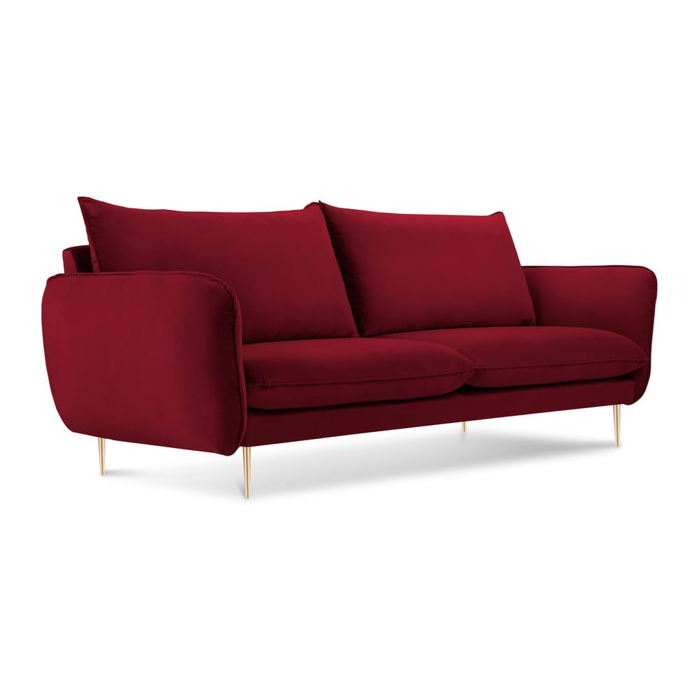 Červená pohovka se sametovým potahem Cosmopolitan Design Florence, 160 cm