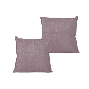 Față de pernă linen violet, 45 x 45 cm