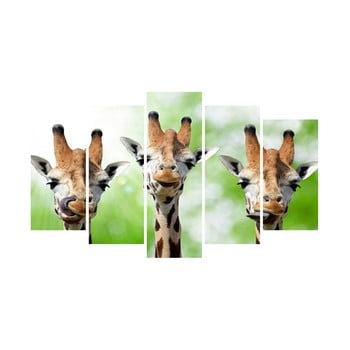 Tablou din mai multe piese pe pânză animal giraffe