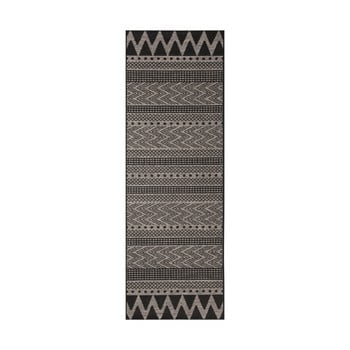 Covor potrivit pentru exterior bougari sidon, 70 x 200 cm, bej - negru