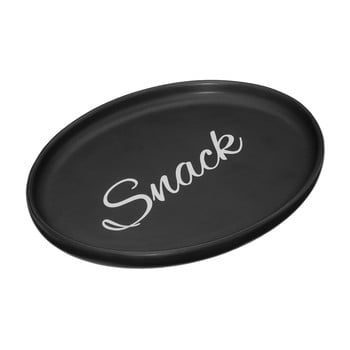 Farfurie servire din ceramică premier housewares mangé, 17,5 x 13,7 cm, negru