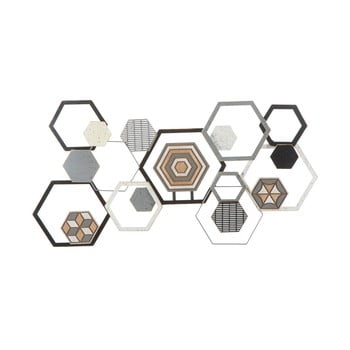 Decorațiune metalică pentru perete mauro ferretti grid, 135 x 67,5 cm