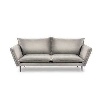 Canapea cu 4 locuri din catifea Mazzini Sofas Acacia, lungime 225 cm, bej