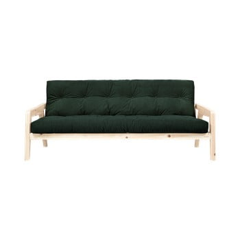 Canapea extensibilă karup design grab raw/dark green