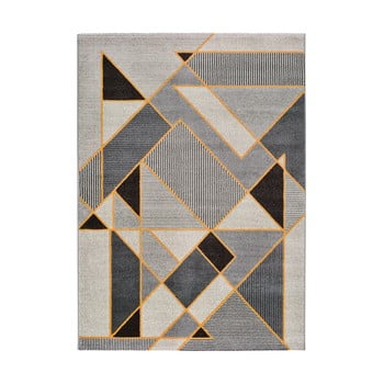 Covor universal leo geo, 140 x 200 cm, gri