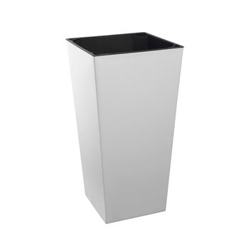 Ghiveci de flori adecvat pentru exterior gardenico elise, înălțime 46 cm, alb lucios