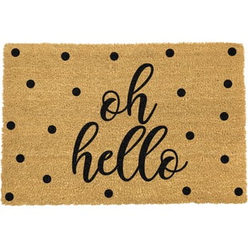 Covoraș intrare din fibre de cocos artsy doormats zebra, 40 x 60 cm, negru