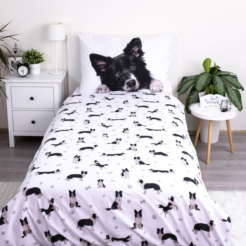 Produktové foto Bavlněné dětské povlečení na jednolůžko 140x200 cm Border Collie – Jerry Fabrics