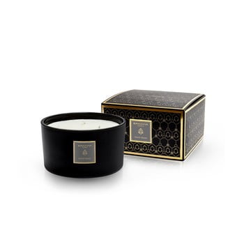 Lumânare parfumată în cutie cu aromă de iasomie și vanilie bahoma london pergio, negru