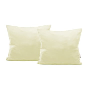 Set 2 fețe de pernă din bumbac DecoKing Amber Cream, 50 x 60 cm, crem