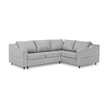 Canapea extensibilă cu 5 locuri și spațiu de depozitare mazzini sofas narcisse, pe partea dreaptă, gri