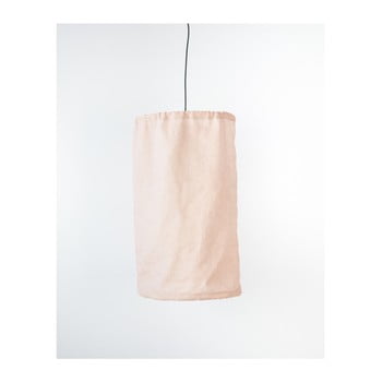Lustră din in și metal, surdic linen ø 35 cm, roz