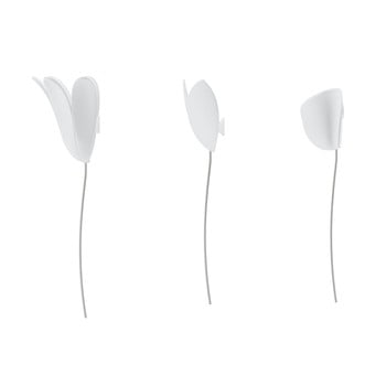 Set 3 decorațiuni de perete 3d umbra bloomer, alb