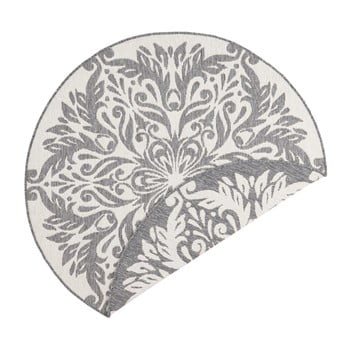 Covor reversibil adecvat interior/exterior bougari madrid, ⌀ 140 cm, gri-crem