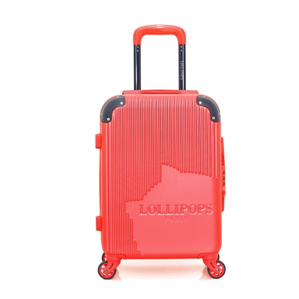 Červené skořepinové zavazadlo na 4 kolečkách Lollipops Libby, 31 l