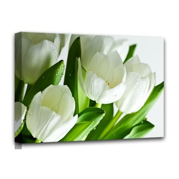 Tablou styler canvas white tulips, 60 x 80 cm