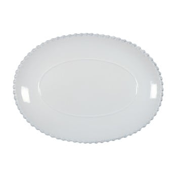 Platou oval din gresie ceramică costa nova pearl, 30 cm, alb