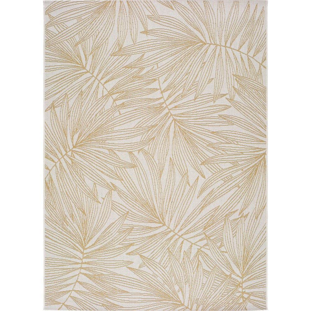 Béžový venkovní koberec Universal Hibis Leaf, 160 x 230 cm