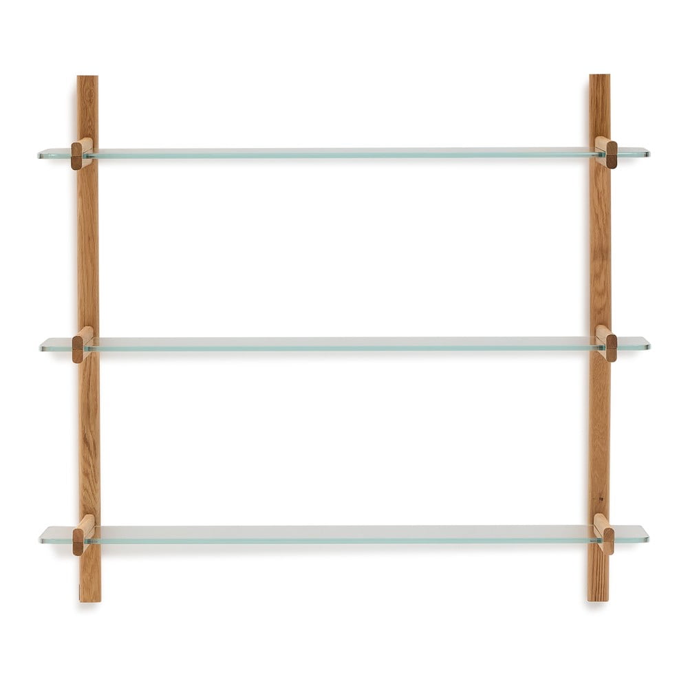 Skleněný modulární policový systém v přírodní barvě 110x98x30,5 cm Sitra – Kave Home