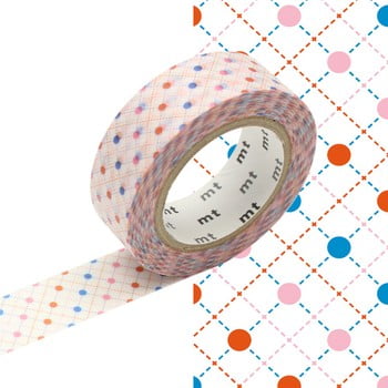 Bandă decorativă Washi MT Masking Tape Brigitte, rolă 10 m