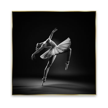 Tablou din sticlă Styler Black Ballerina, 71 x 71 cm