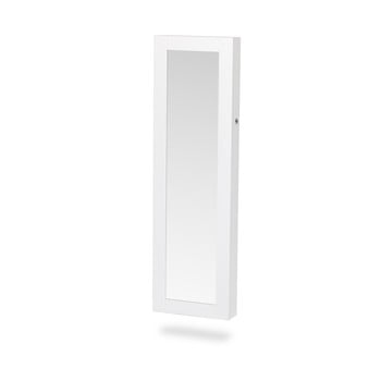 Dulăpior suspendat pentru bijuterii cu oglindă chez ro bien, alb