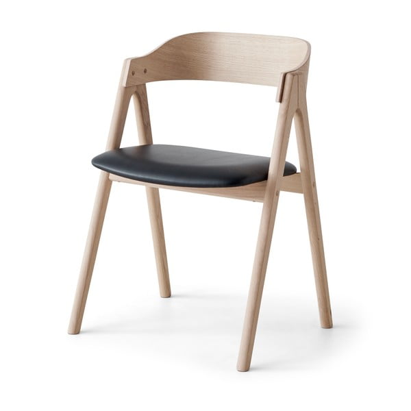 Jídelní židle z dubového dřeva s koženým sedákem Findahl by Hammel Mette
