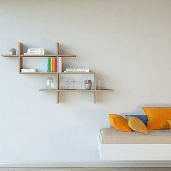 Raft de perete tokyo, lățime 150 cm, maro