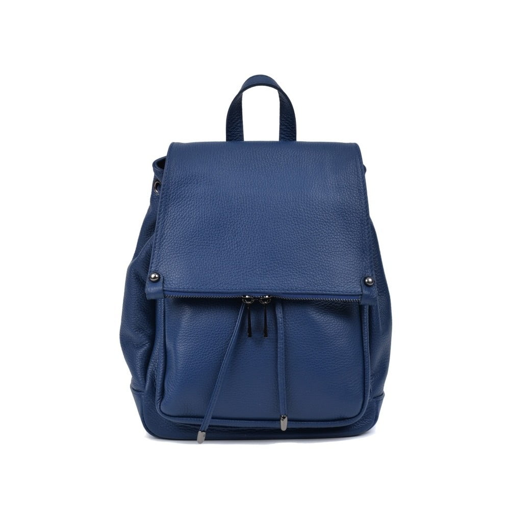Modrý kožený batoh Roberta M Marisso