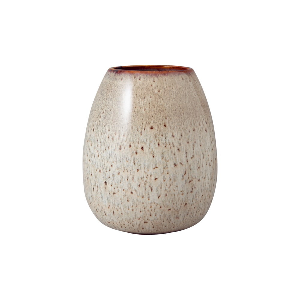 Šedo-béžová kameninová váza Villeroy & Boch Like Lave, výška 17,5 cm