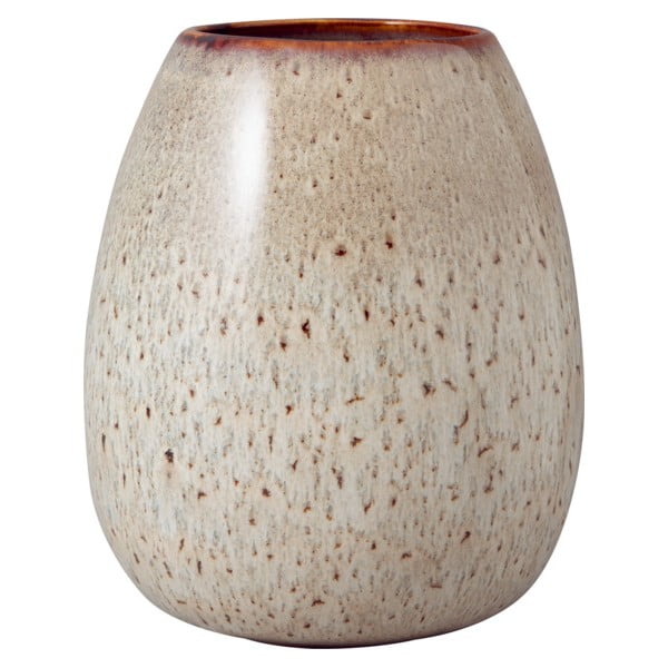Šedo-béžová kameninová váza Villeroy & Boch Like Lave, výška 17,5 cm